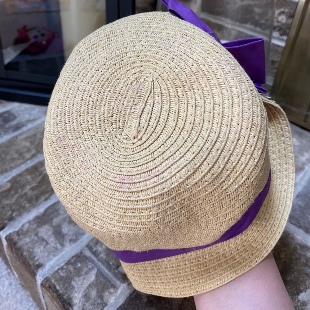 1989 PLACE Straw Hat Sun Hat Fedora for Child - Picture 4 of 5